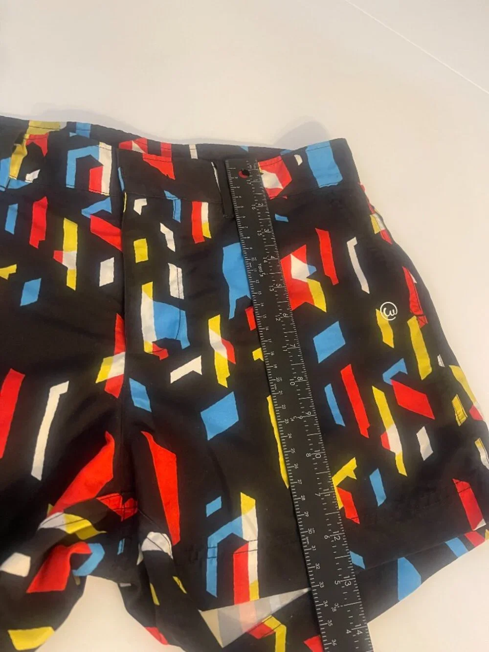 weekends at Geometric Print Swim Trunks Shorts Size Small